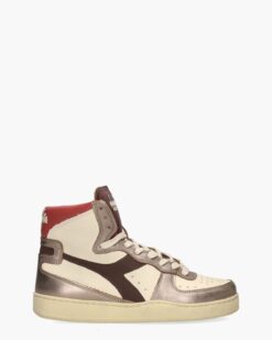 Diadora Heritage Diadora Heritage Mi Basket Metal Mixed Used Cr&egrave;me/Multicolour   - Bruin - maat 36.5