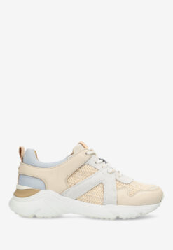 Bowi One sneaker Raffia Gebroken wit/Blauw
