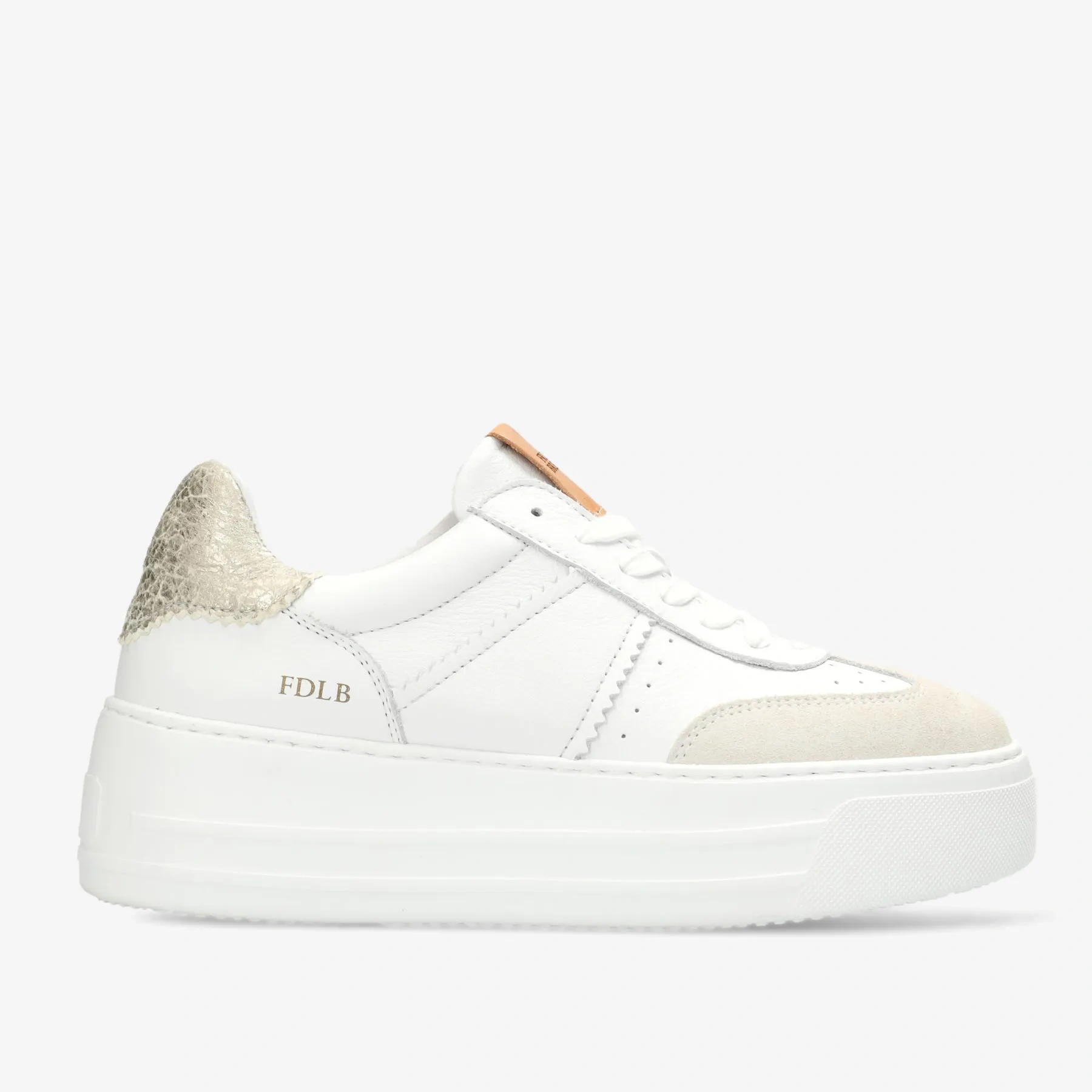 Vajen Babs sneaker Leer Wit/Goud