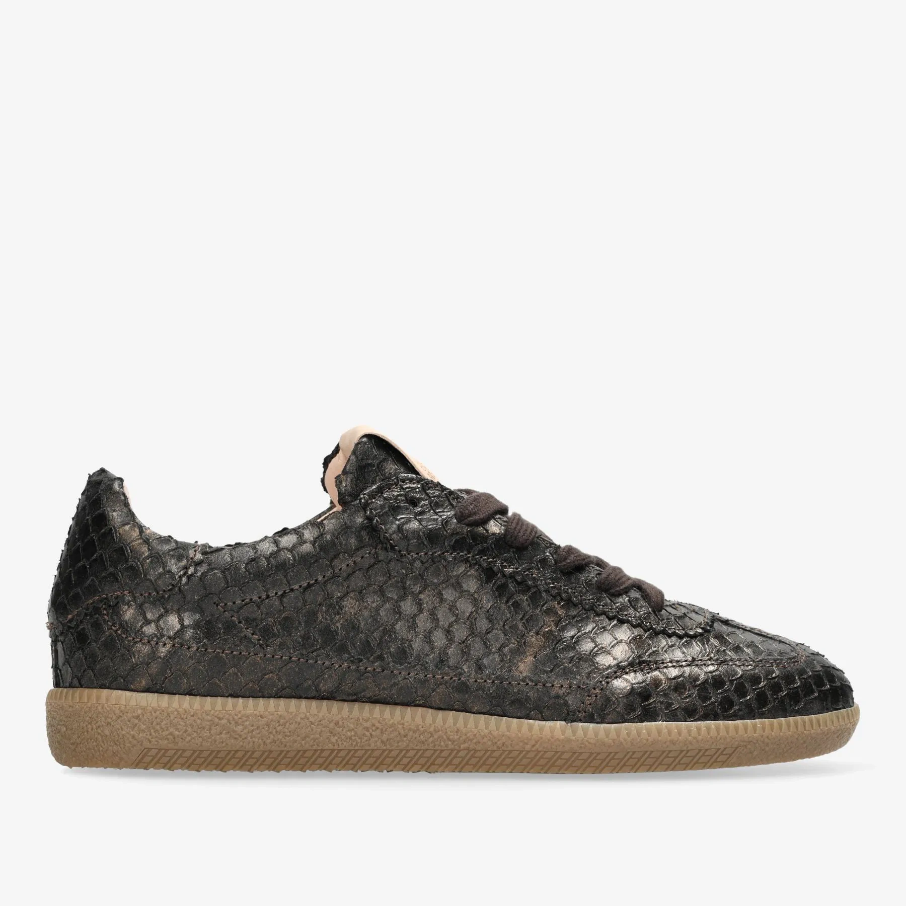 Pearl Base sneaker snake camel