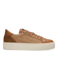 STORM ISA Sneaker raffia 2 Cognac